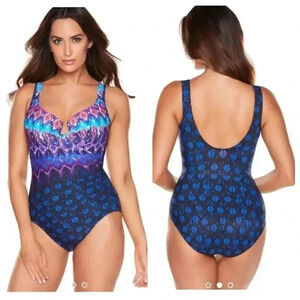 NEW Miraclesuit Bella Alba Escape Underwire One-Piece Swimsuit size 16